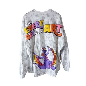 Disney Epcot Festival of the Arts 2024 Figment Spirit Jersey White XXL
